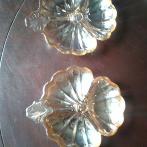 Jeanette Iridescent Carnival Glass Nut Dishes